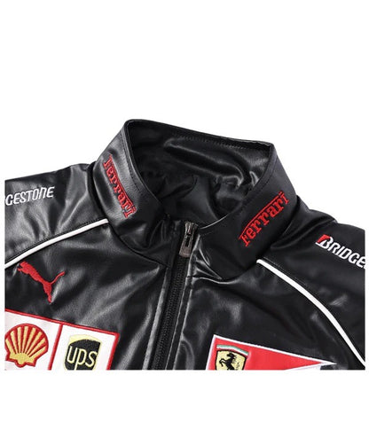 Ferrari White Vegan Leather Jacket