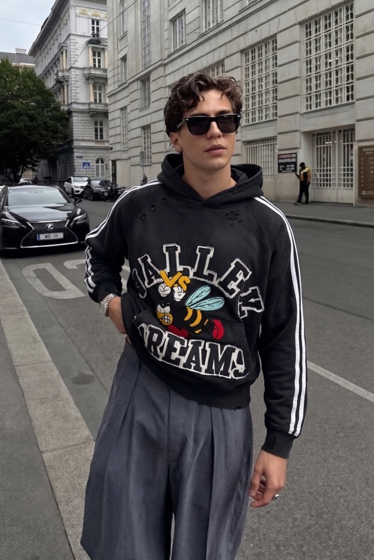 Valley Dreams Faded Black Oreo Hoodie (M/L)
