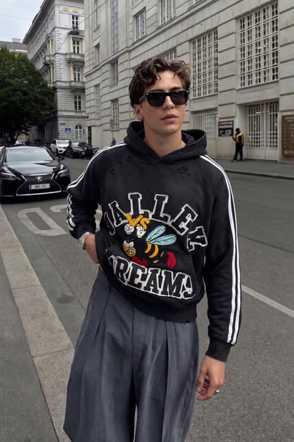Valley Dreams Faded Black Oreo Hoodie (M/L)