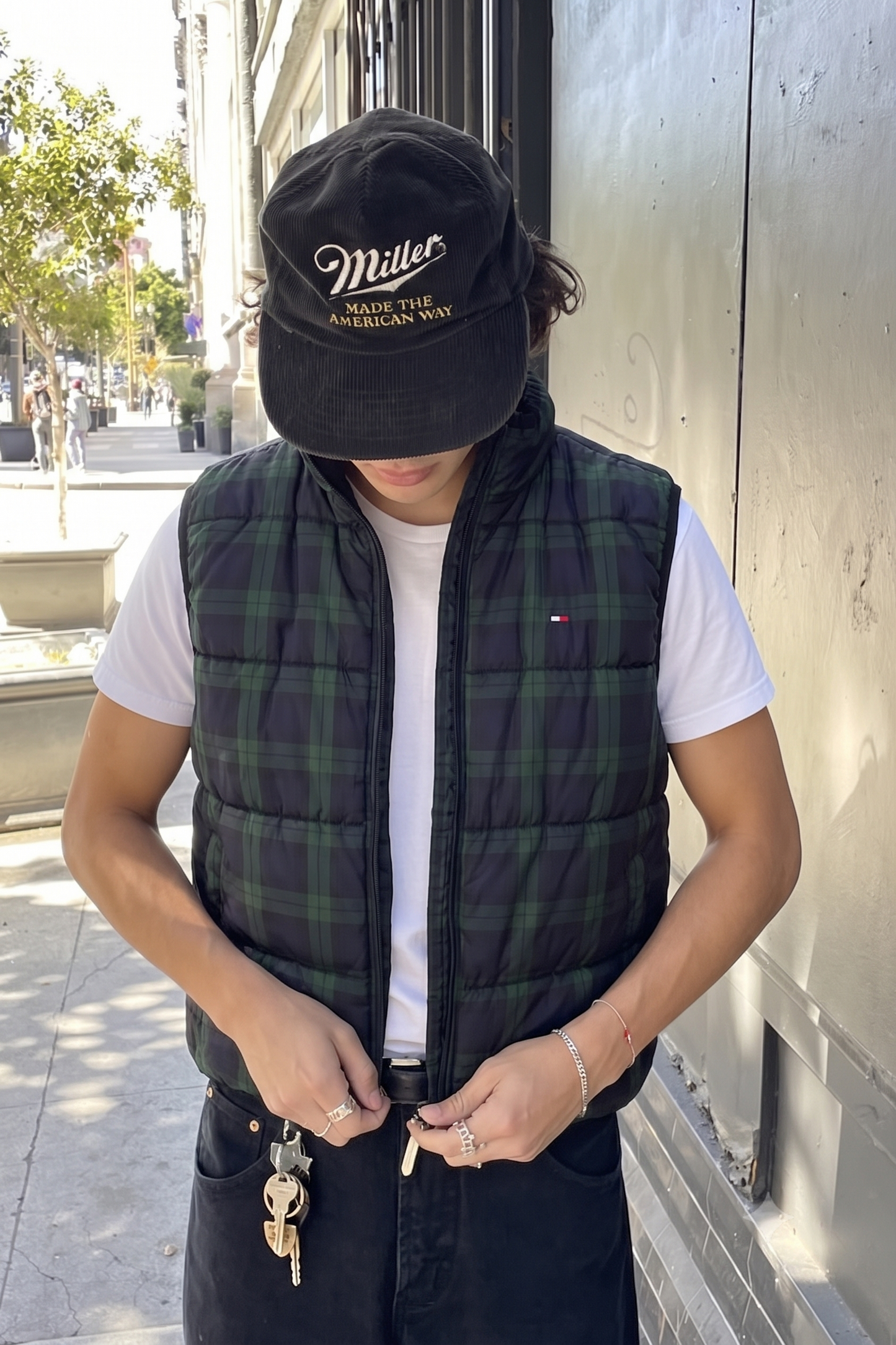 2000 Vintage Tommy Hilfiger Reversible Tartan Vest (M)