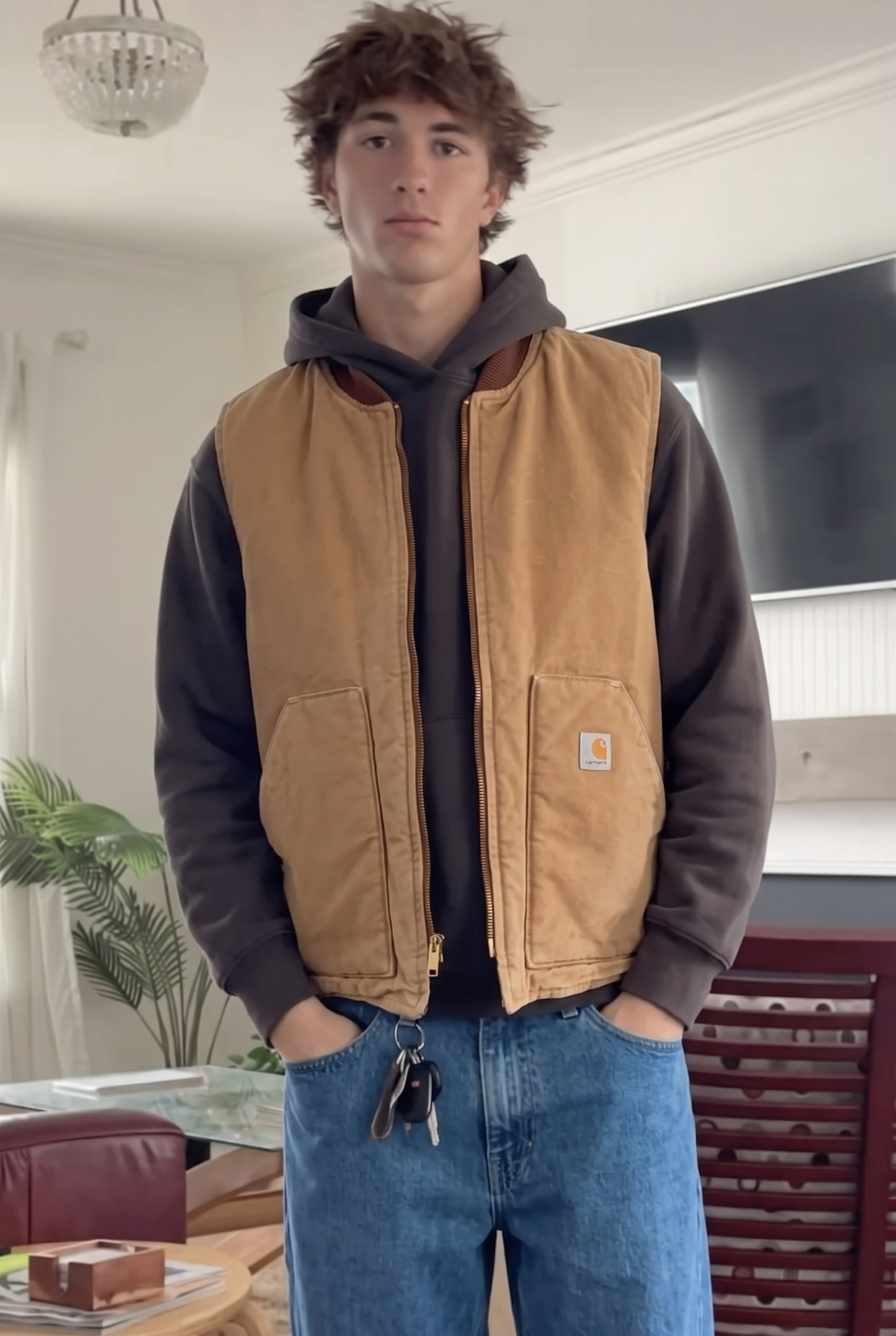2000 Vintage Carhartt Hamilton Brown Vest (M/L)