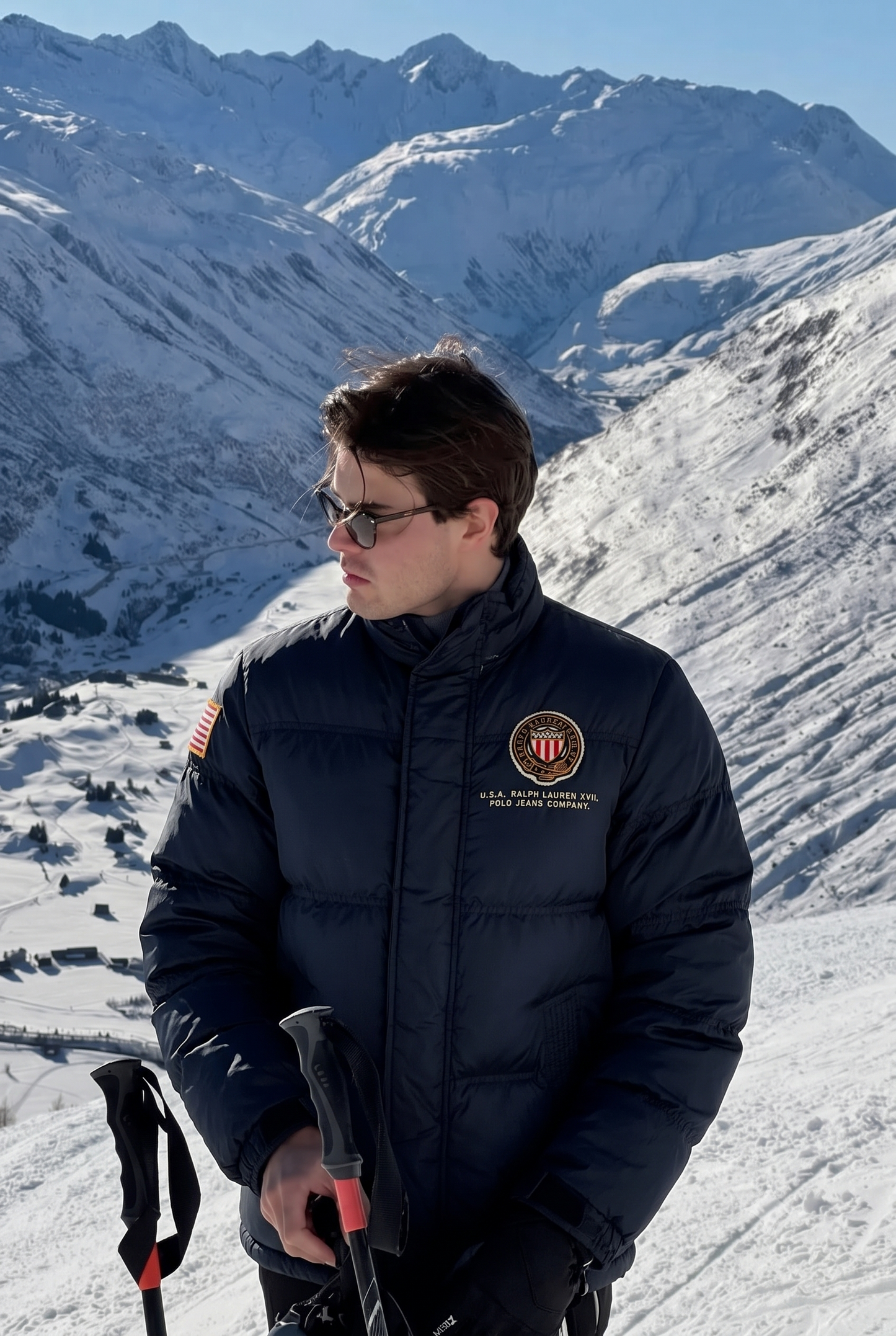 2000 Polo RL Co. Navy Down Puffer Jacket (M)