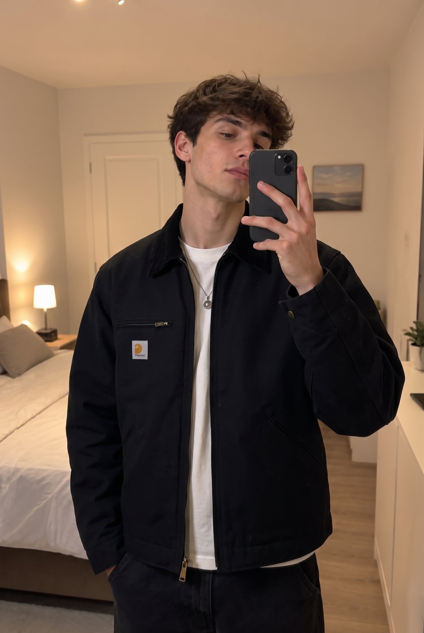 Carhartt USA Full Black Detroit Jacket (L/XL)