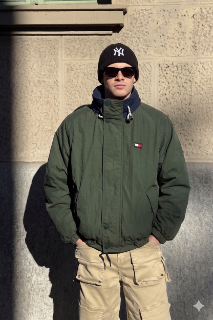 1990 Vintage Tommy Hilfiger Forest Green Padded Jacket (L/XL)