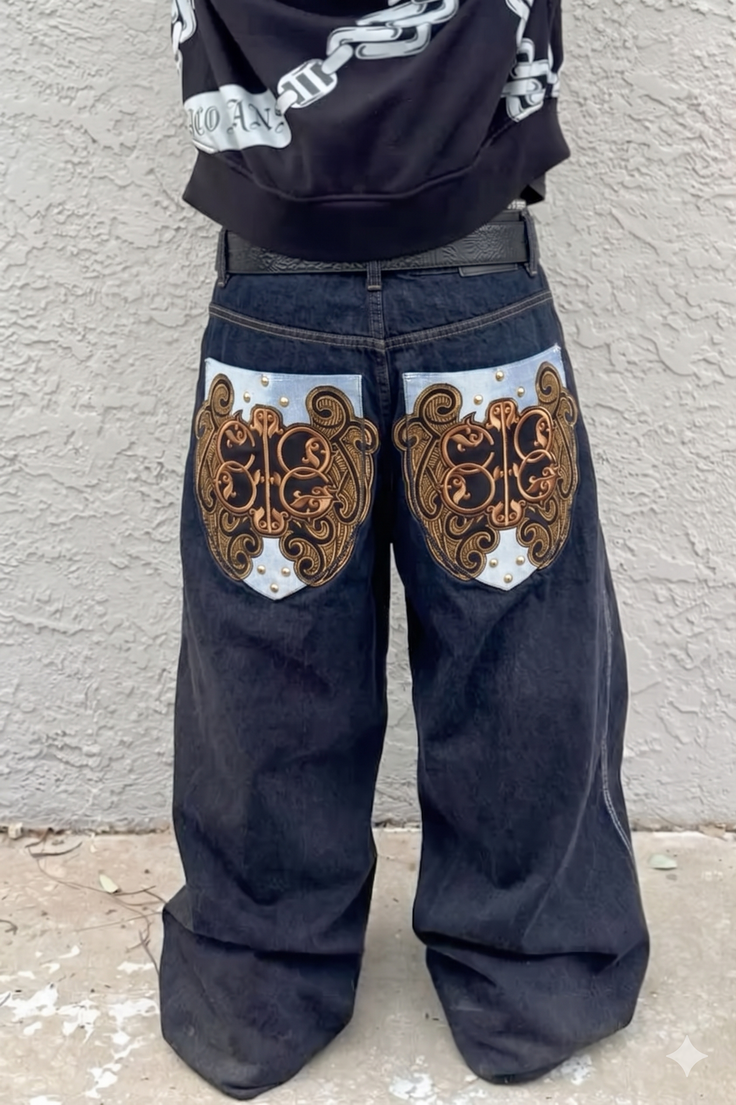 1990 Vintage Coogi Embroidered Shield Baggy  Jean (34/36)