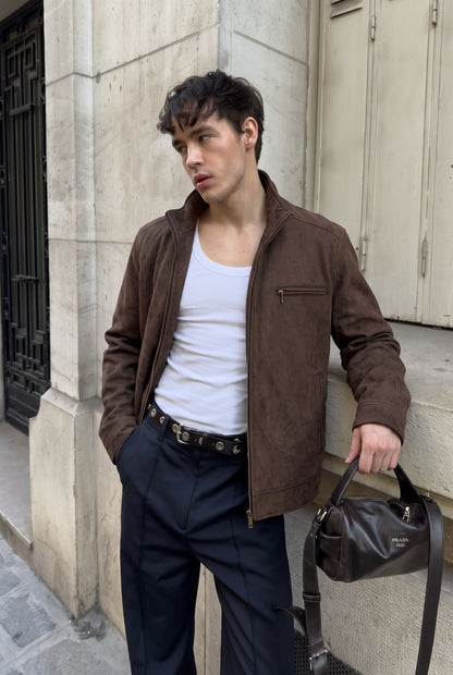 2000 Vintage Tommy Hilfiger Brown Bomber Jacket (M/L)