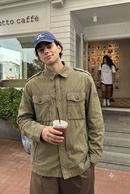 2000 Vintage Timberland Army Green Jacket (L/XL)