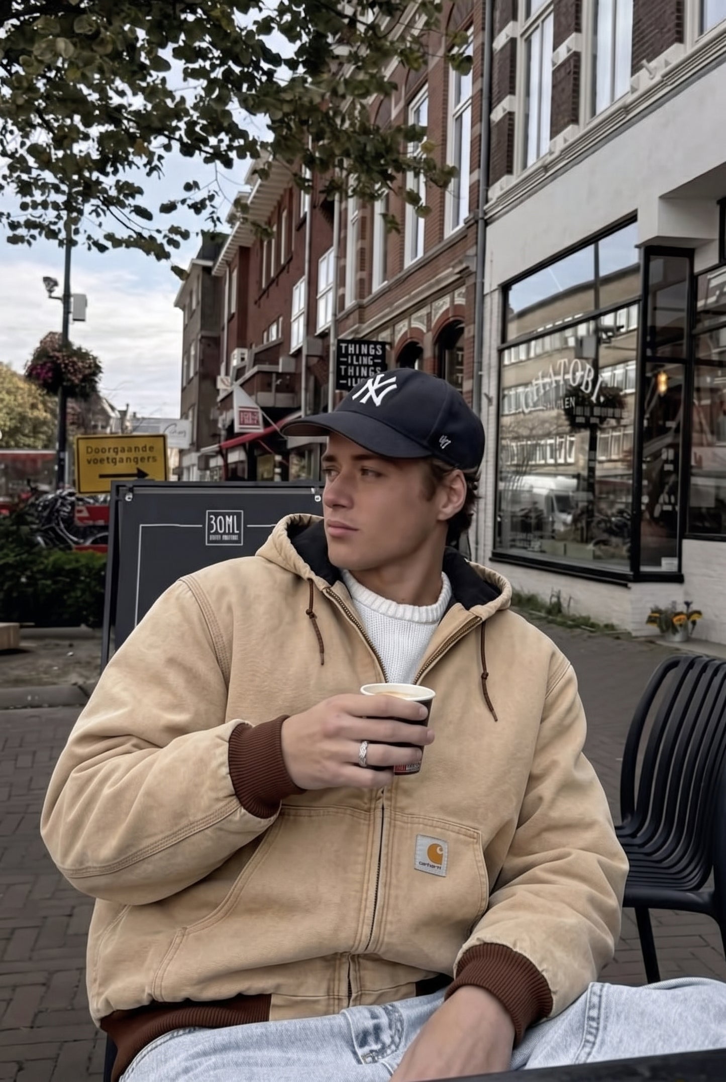 2000 Vintage Carhartt J131 Camel Sunfaded Active Jacket (M/L)