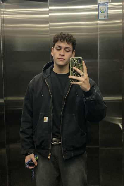 2000 Vintage Carhartt J131 Black Active Jacket (XL/XXL)
