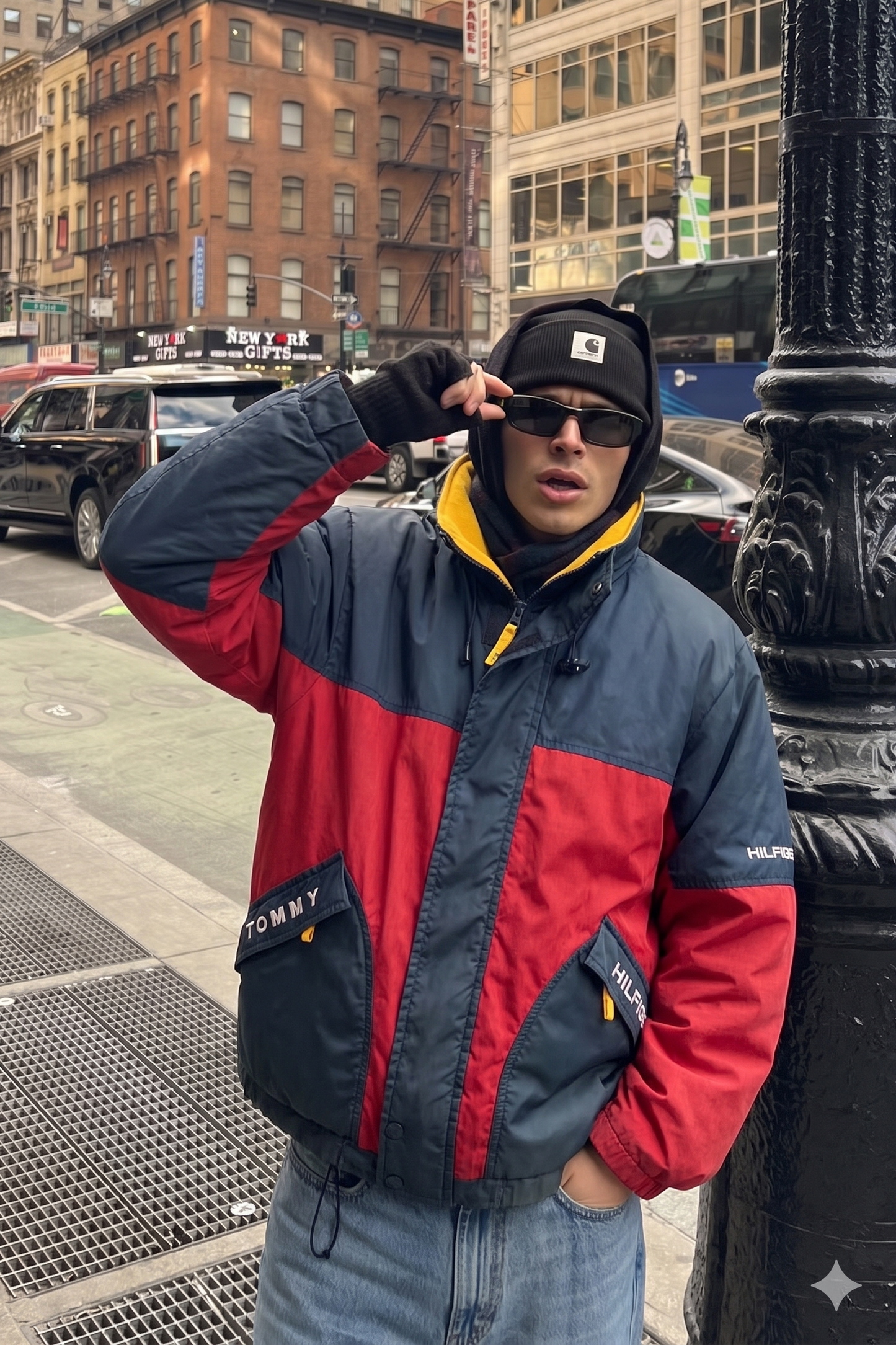 1990 Vintage Tommy Hilfiger Colorblock Padded Jacket (L)