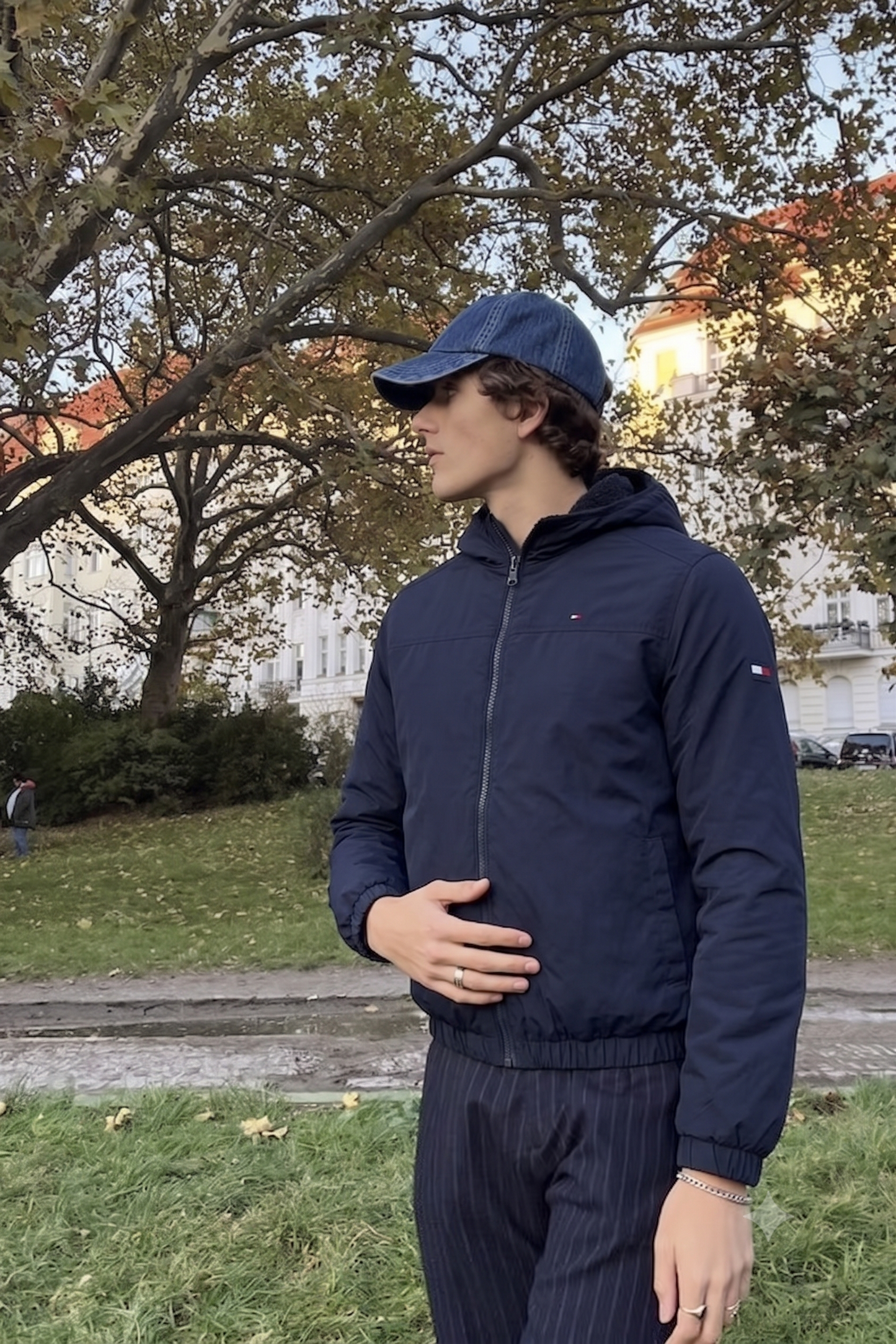 2000 Vintage Tommy Hilfiger Windbreaker/Sherpa Jacket (S)