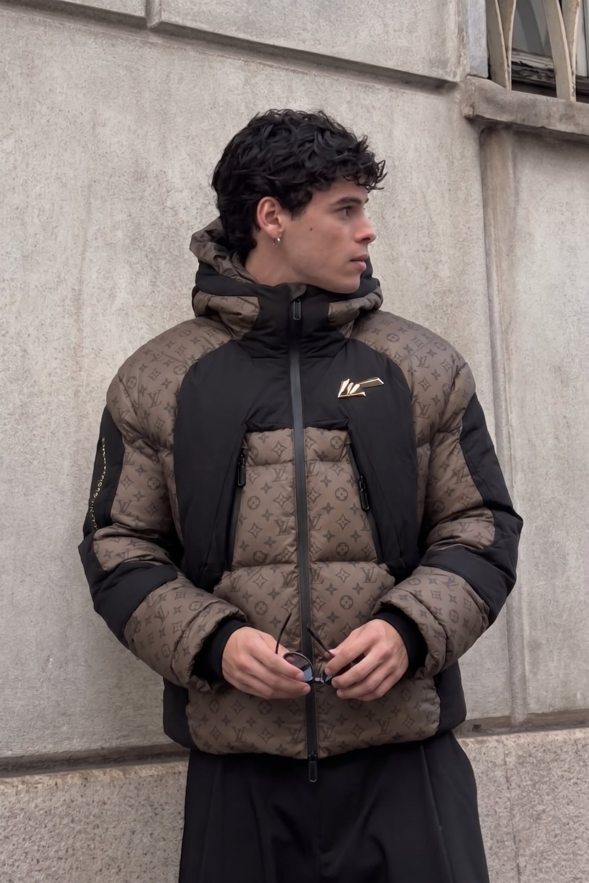 2019 Louis Vuitton Virgil Abloh Heated Monogram Down Puffer Jacket (M/L)