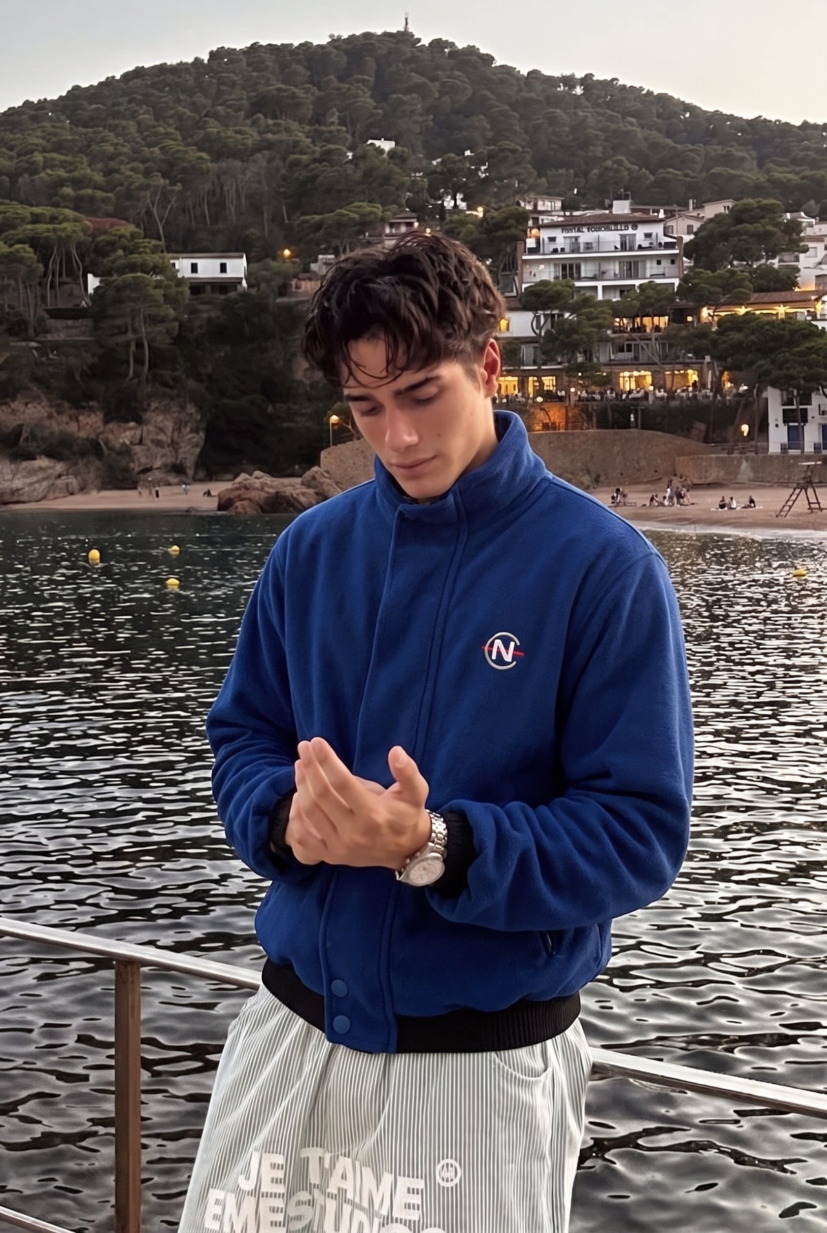 2000 Vintage Nautica Competition Reversible Spellout / Polar Jacket (M/L)
