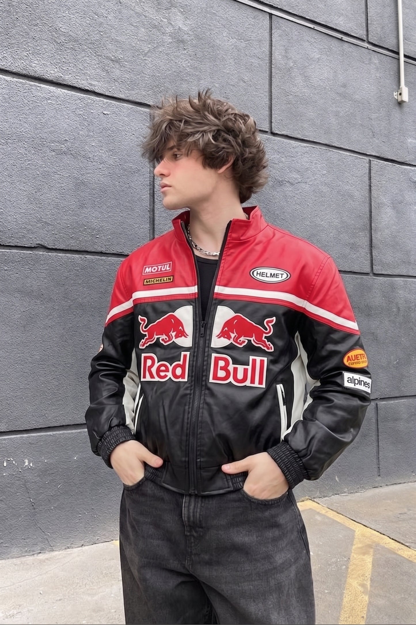 F1 Red Bull Vegan Leather Racing Jacket