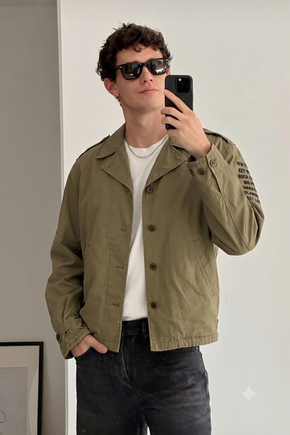 2000 Vintage Polo WWII M41 US Army Militar Jacket (L/XL)