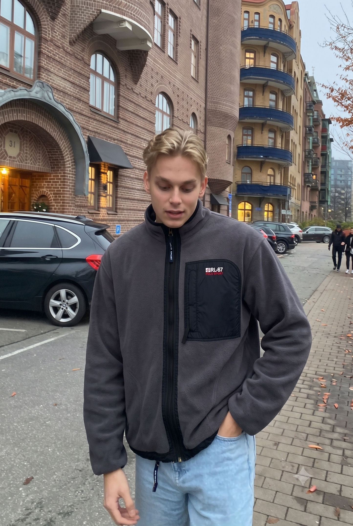2000 Vintage Polo Sport RL Reversible Fleece/ Windbreaker (L)