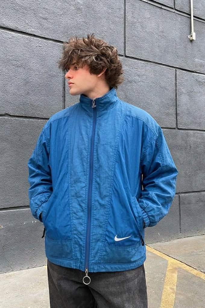 1990 Vintage Nike Electric Blue Jacket (M/L)