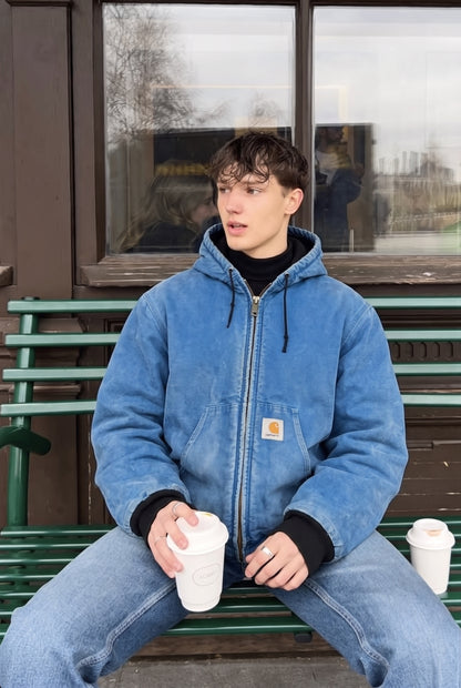 1990 Vintage Carhartt JR149 Royal Blue Active Jacket (M)