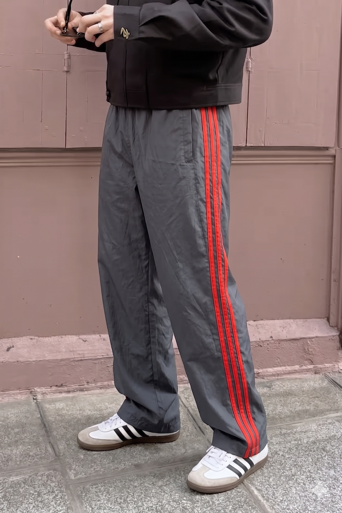 2000s Vintage Adidas Gray Track Pant (S/M)