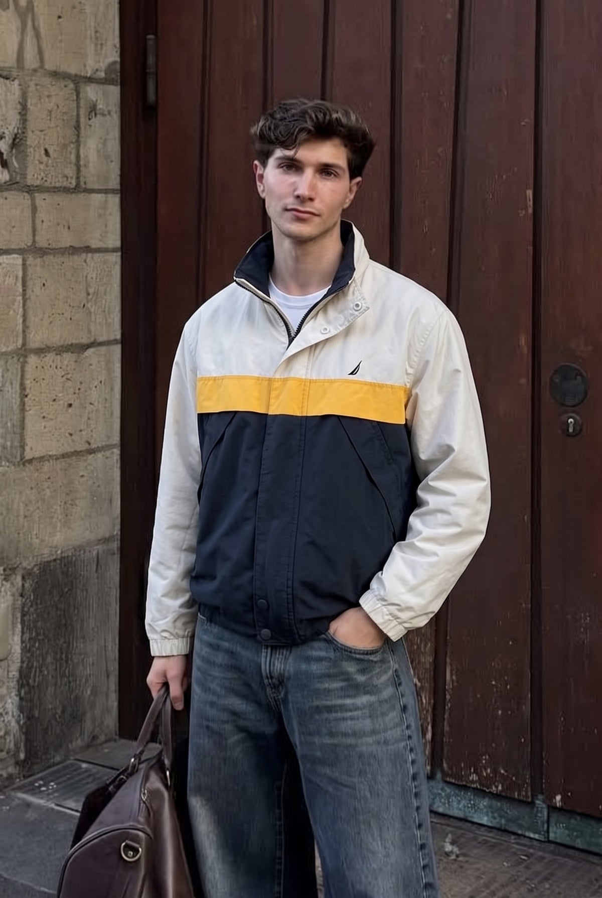 2000 Vintage Nautica Colorblock Reversible Jacket (S/M)
