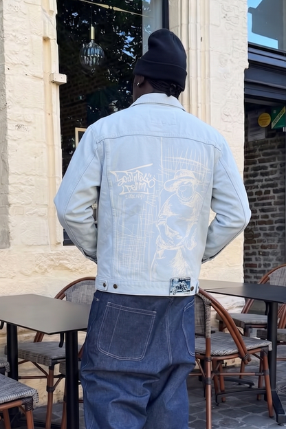 2000 Vintage Southpole B-Boy Denim Jacket (S/M)