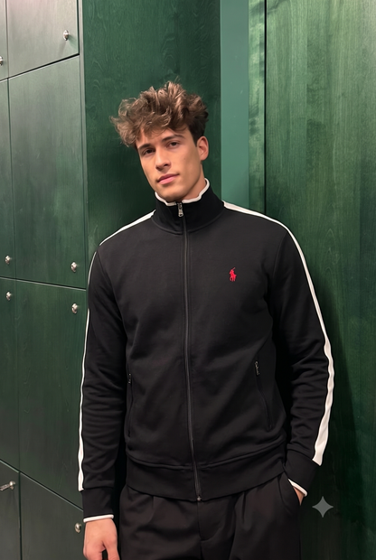 2000 Vintage Polo Ralph Lauren Black Track Jacket (M/L)