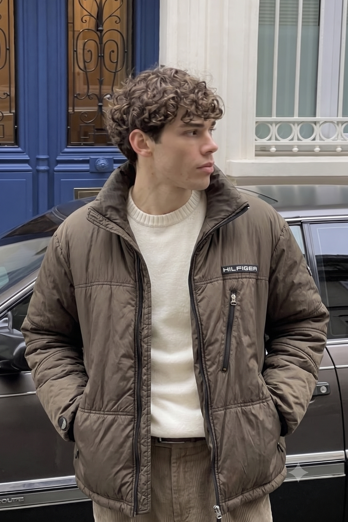1990 Vintage Tommy Coldstop Gray Puffer Jacket (L)