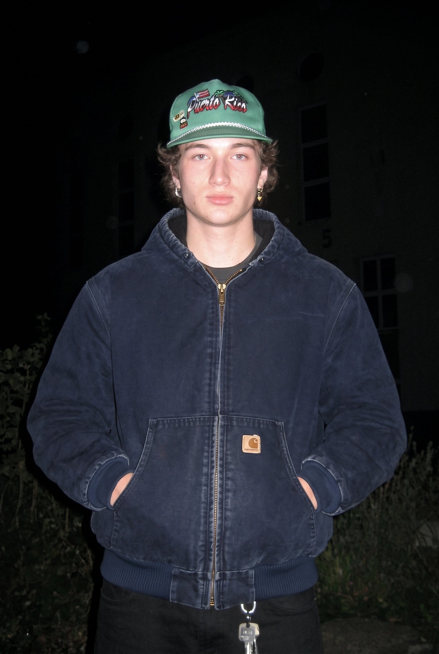 2000 Vintage Carhartt J140 Midnight Blue Duck Active Jacket (M/L)