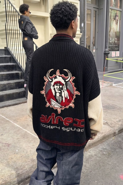 1990 Vintage Avirex Hockey Squad Wool Jacket (XXL)