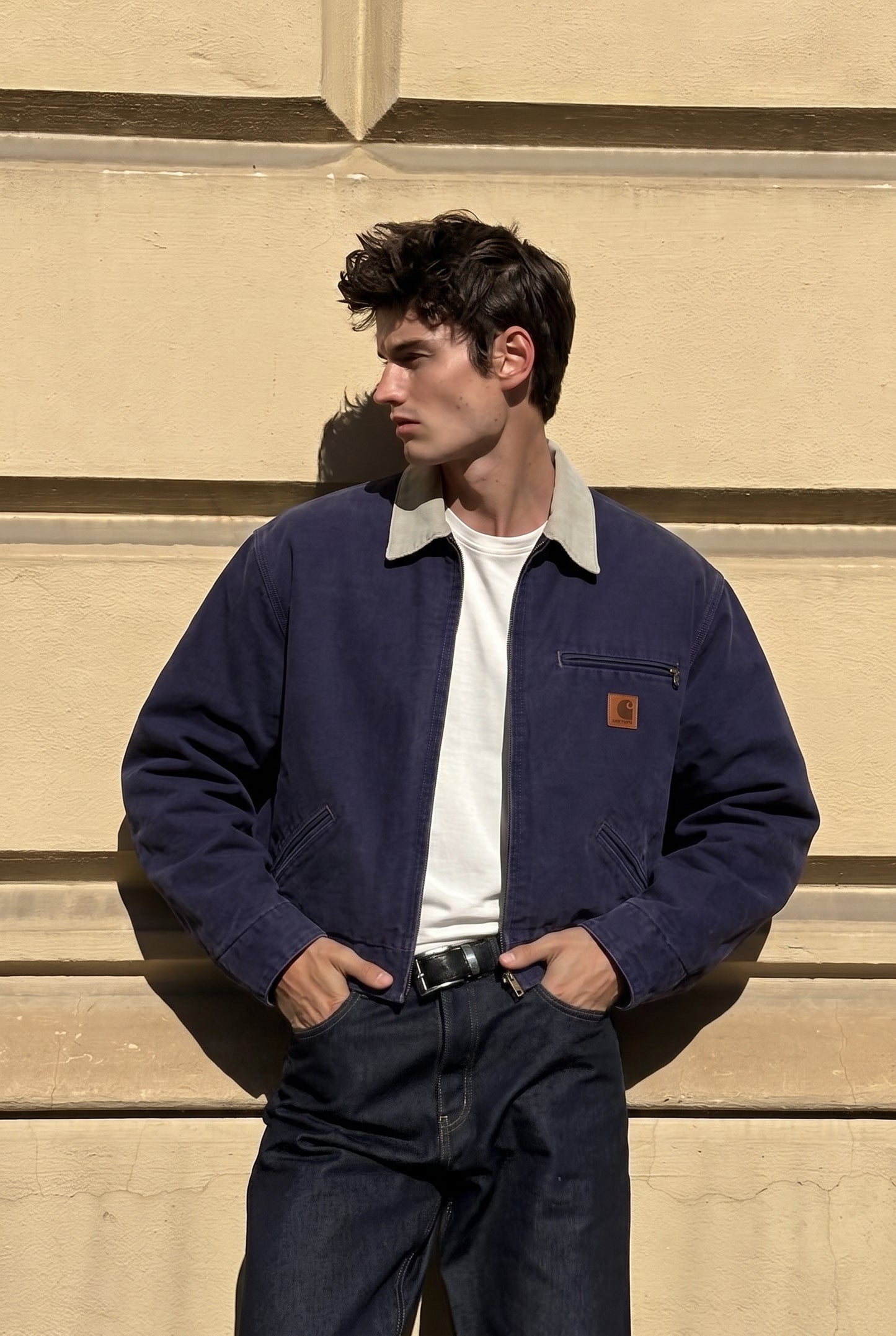 1980 Vintage Carhartt JB 242 Purple Blue Detroit Jacket (L)
