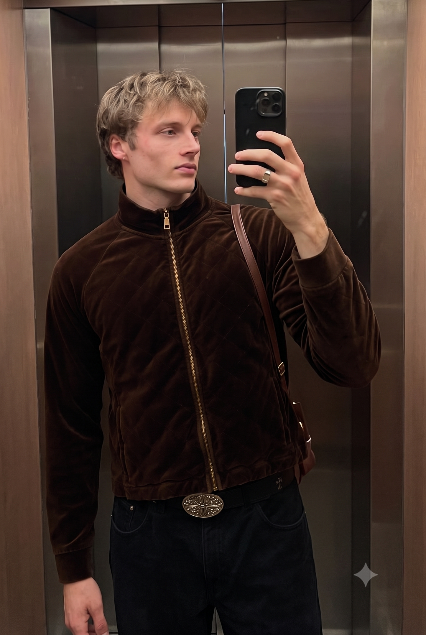 2000 Ralph Lauren Velvet Coffee Jacket (M/L)