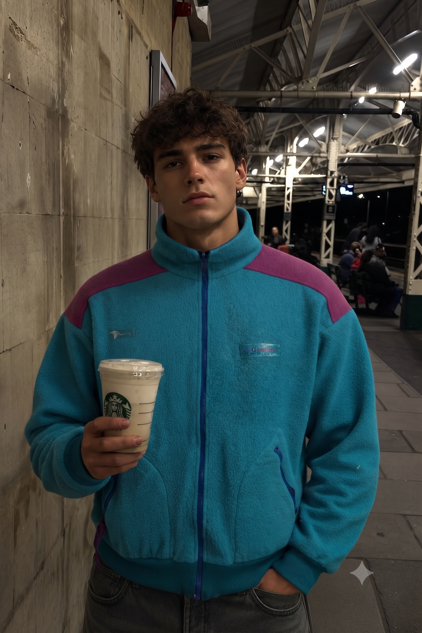 1990 Vintage Columbia Radial Sleeve Fleece Jacket (S/M)