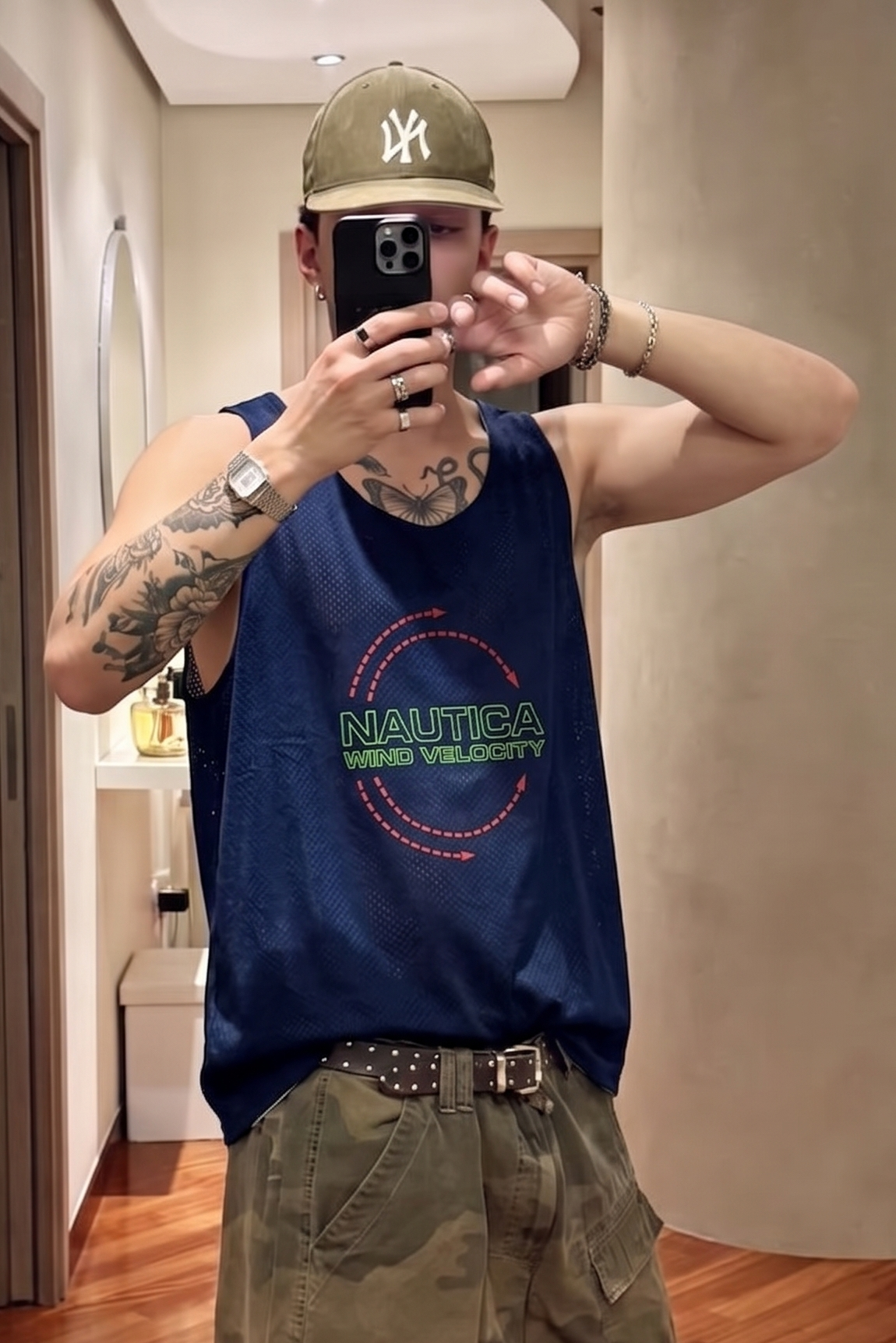 Vintage Nautica Competition Reversible Mesh Tank Top (M/L)