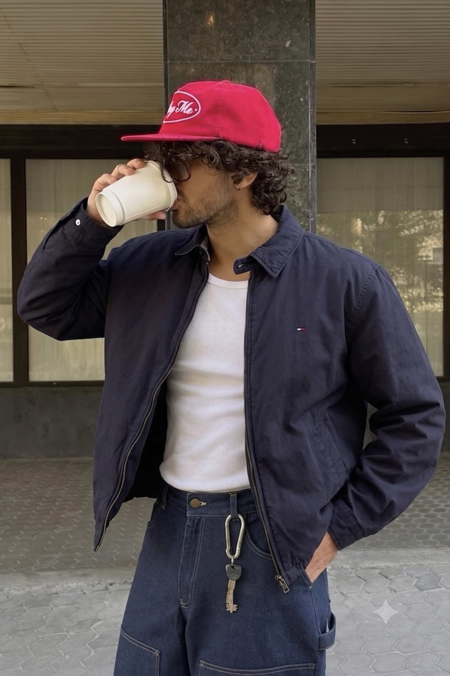 2000 Vintage Tommy Hilfiger Midnight Navy Harrington (M/L)