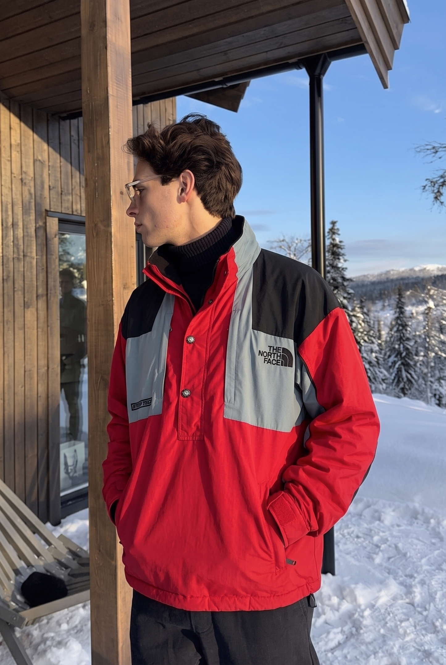 1990 Vintage The North Face Steep Tech  Jacket (L/XL)
