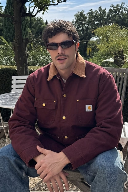 Vintage Carhartt CBO446 Wine Michigan Chore Coat (M/L)