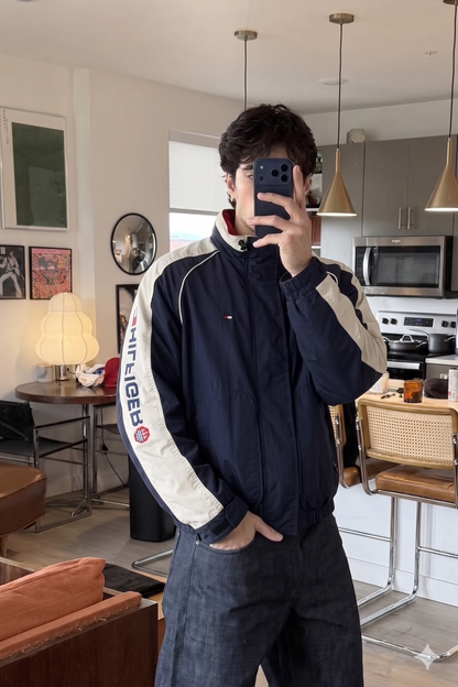 2002 Vintage Tommy Hilfiger Waterstop Spellout Reversible Jacket (M/L)