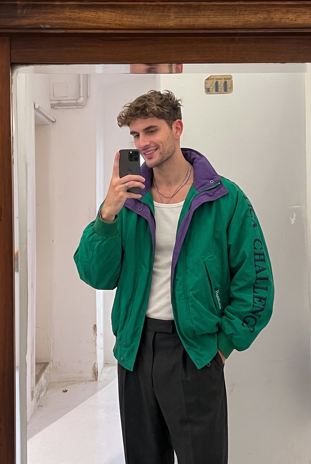 1990 Vintage Nautica Challenge J-Class 1930 Spellout Jacket (M/L)