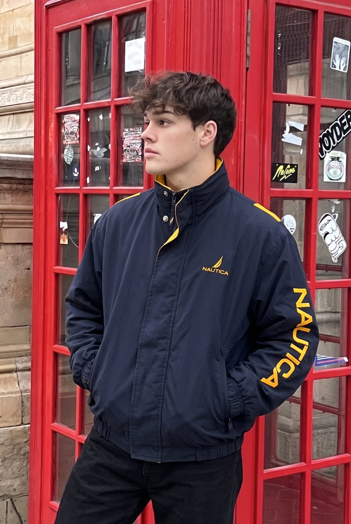 1990 Vintage Nautica Reversible Spellout Retro Jacket (M/L)
