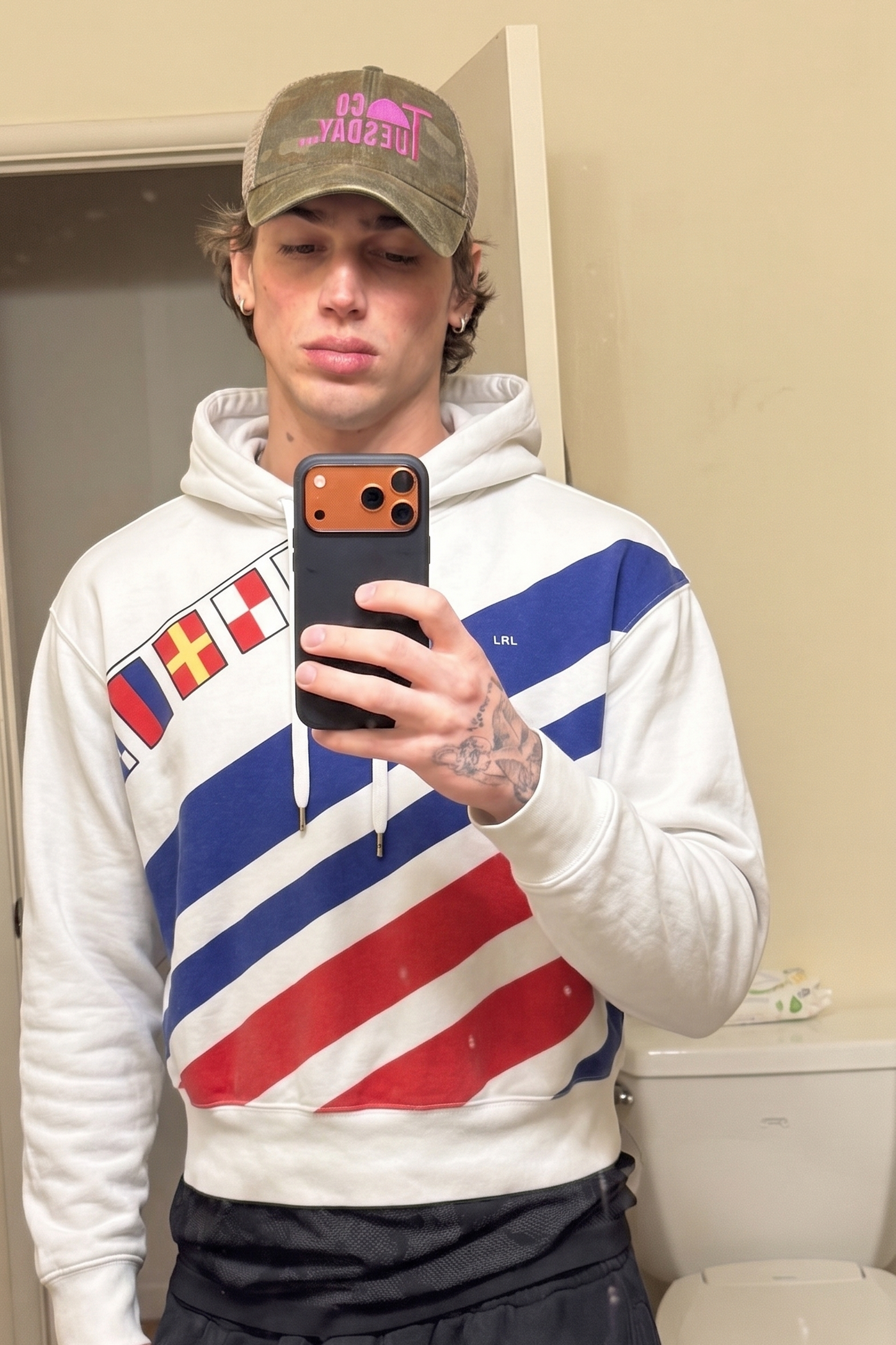 1990 Vintage Ralph Lauren Big Logo Sailing Hoodie (S/M)