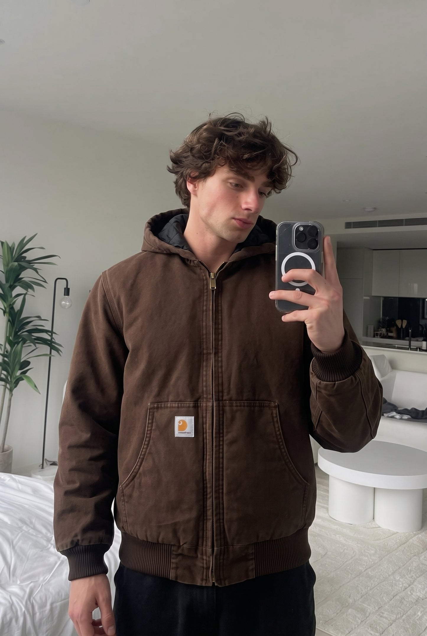 2000 Vintage Carhartt Chocolate Active Jacket (S)