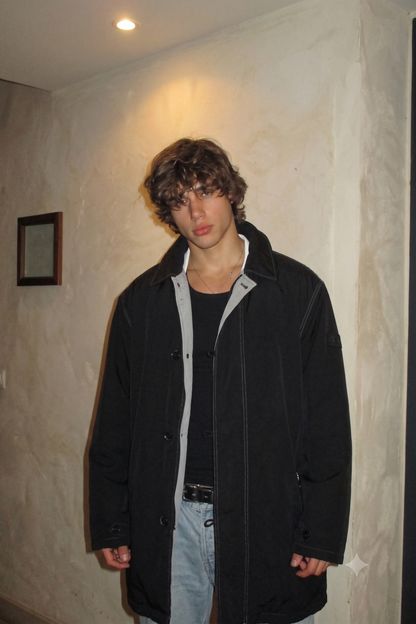 2000 Vintage Tommy Hilfiger Black Parka (L/XL)