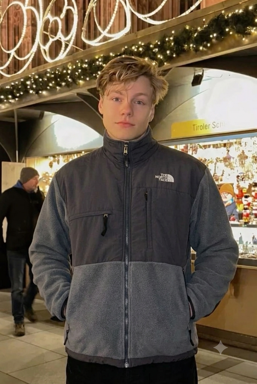 2000 Vintage North Face Retro Gray Denali Jacket (M)