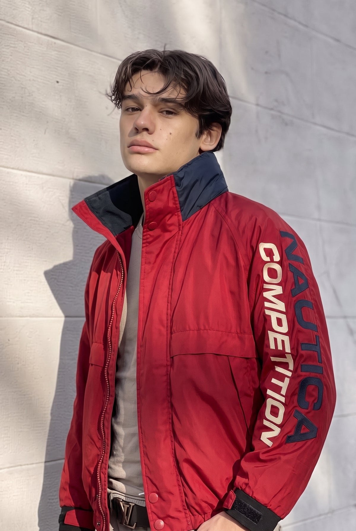 1990 Vintage Nautica Competition Impermeable Spellout Jacket (M)