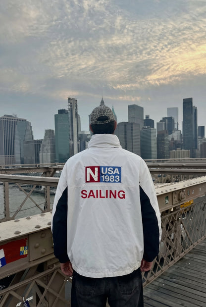 2000 Vintage Nautica Sailing Big Logo Impermeable Jacket (M/L)