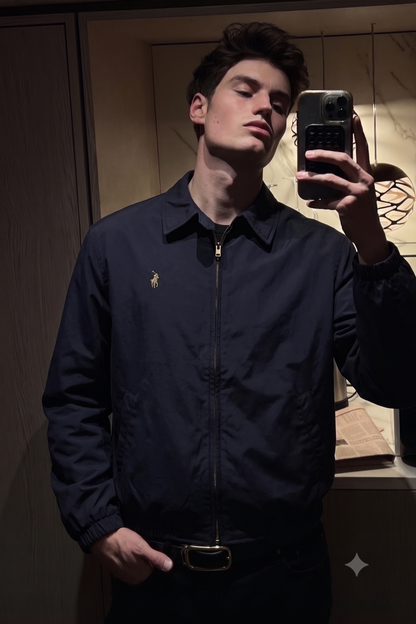 2000 Vintage Polo Ralph Lauren Navy Bi-Swing Harrington (M)