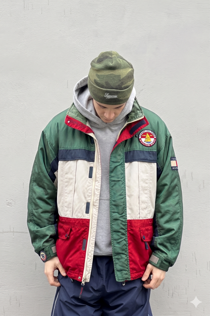 1990 Vintage Tommy Sailing Gear Colorblock Padded Jacket (L/XL)