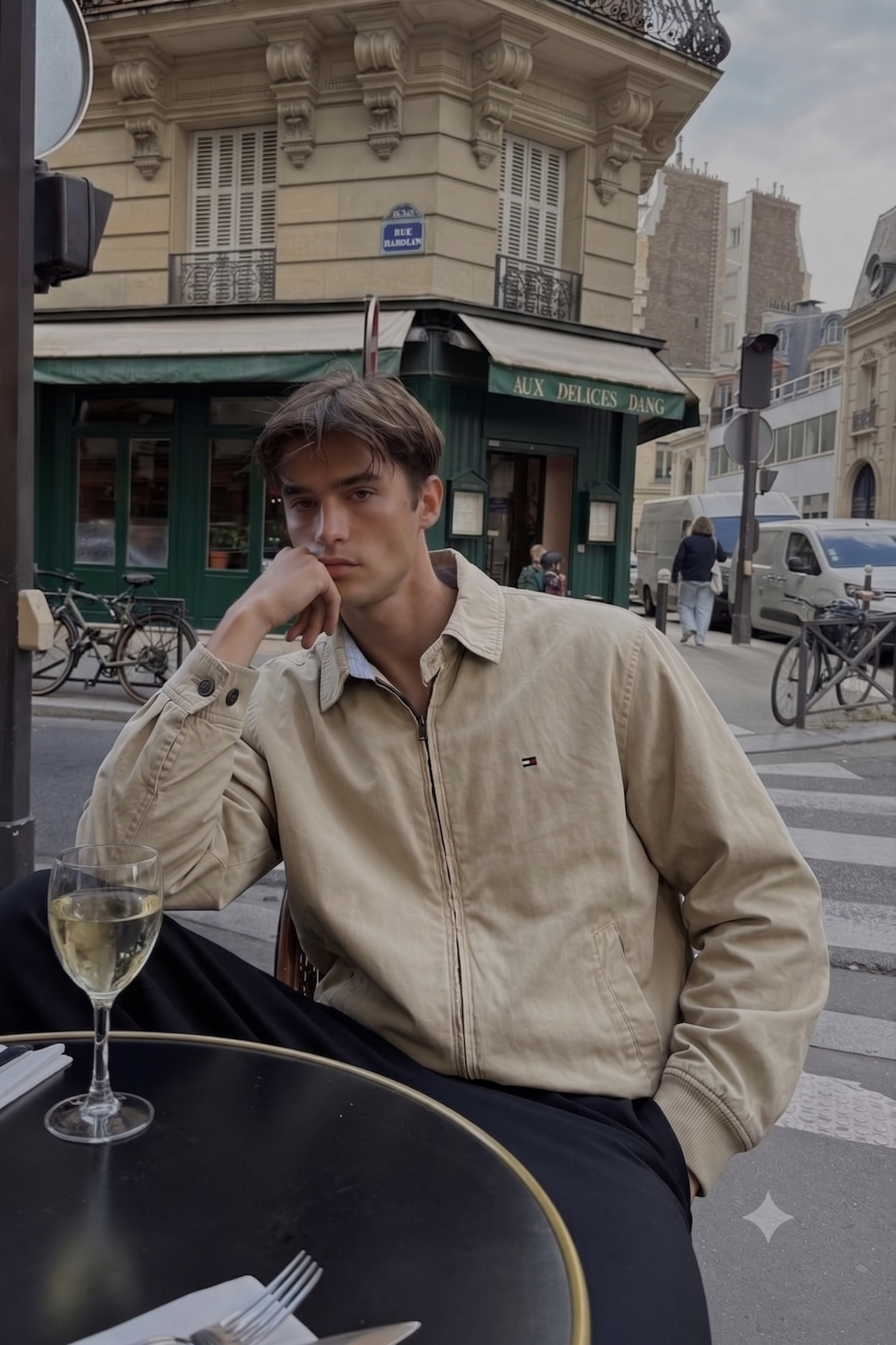 2000 Vintage Tommy Hilfiger Sand Beige Harrington (S/M)