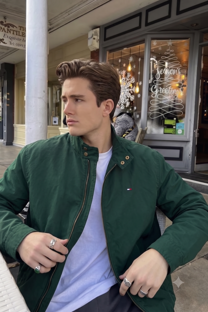 2000 Vintage Tommy Hilfiger Forest Green Bomber Jacket (M/L)