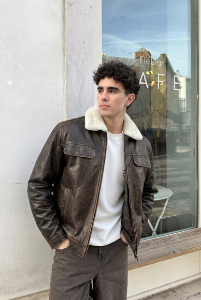 2000 Vintage GAP Distresed Leather Aviaor (M)